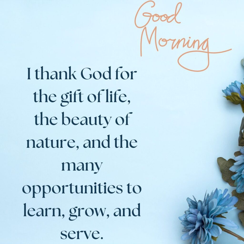Good Morning God