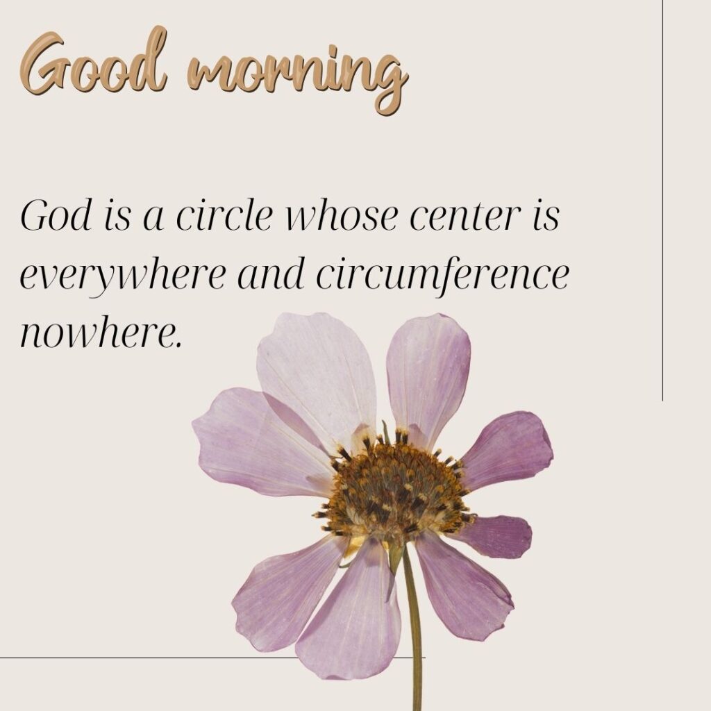Good Morning God