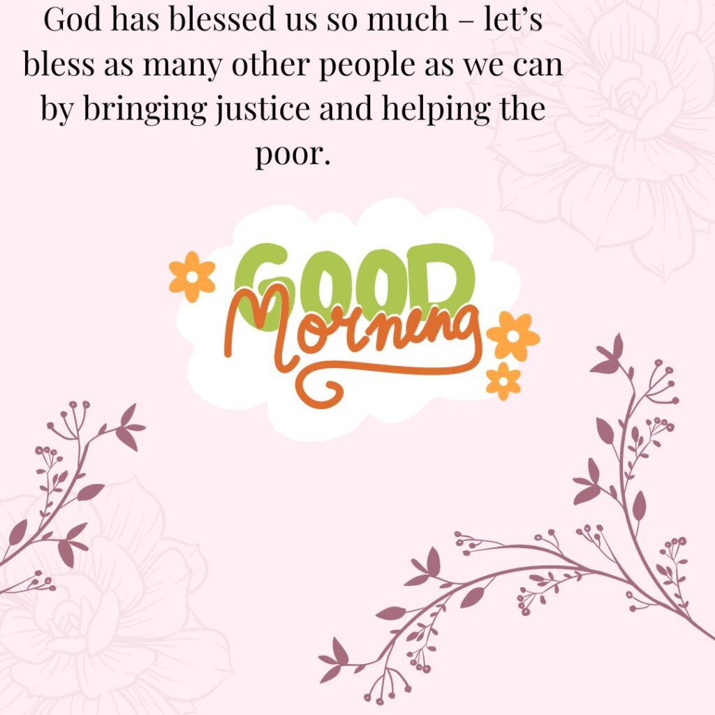 Good Morning God